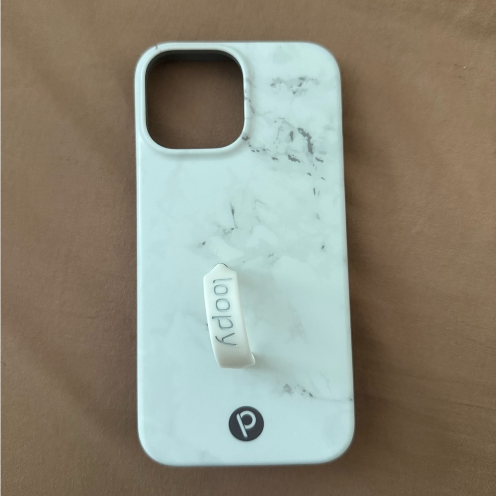 White Marble loopy Case iPhone 13 Pro Max